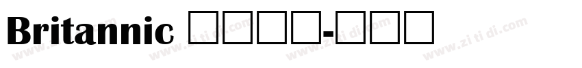 Britannic 标准粗体字体转换